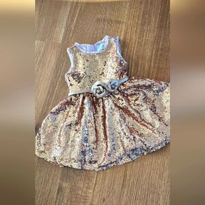 Disney Belle Couture Rose Gold Sequin Dress